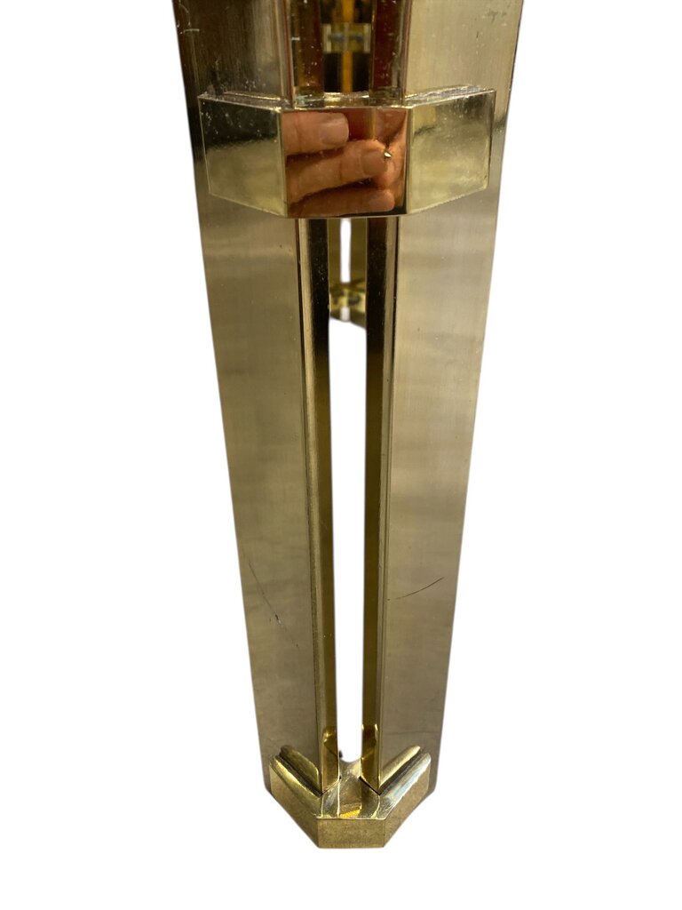 Chromcraft Brass & Glass Dining Table w/4 Swivel Chairs (Set of 5)