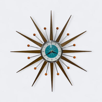 David Breese Mid Century Starburst Wall Clock