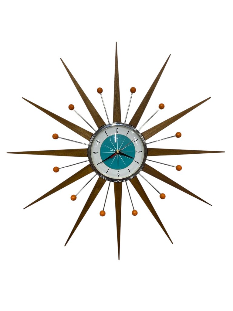 David Breese Mid Century Starburst Wall Clock