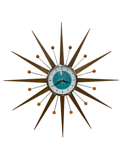 David Breese Mid Century Starburst Wall Clock