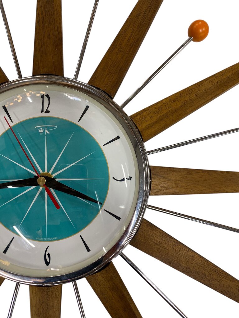 David Breese Mid Century Starburst Wall Clock