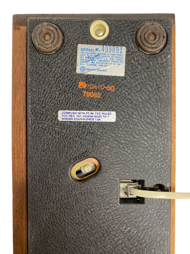 Mid Century Cased Telephone in Walnut