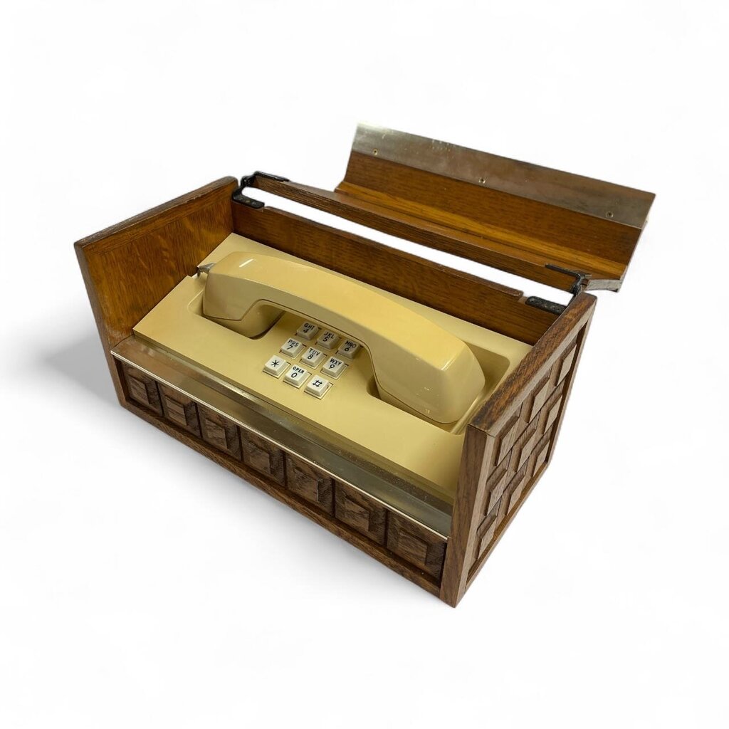 Mid Century Cased Telephone in Cool Pattern