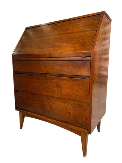 Mid Century Lane Walnut Secretary Desk