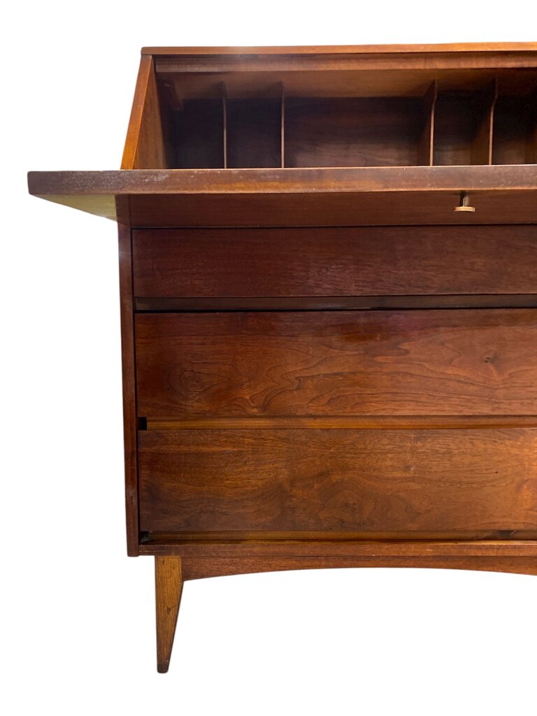Mid Century Lane Walnut Secretary Desk