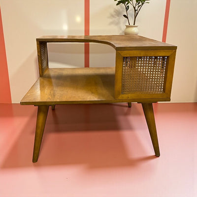 Mid Century Conant Ball Leslie Diamond Corner Table