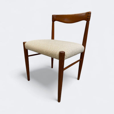 H W Klein for Bramin Danish Modern Teak Desk or Side Chair Upholstered in Knoll Textile