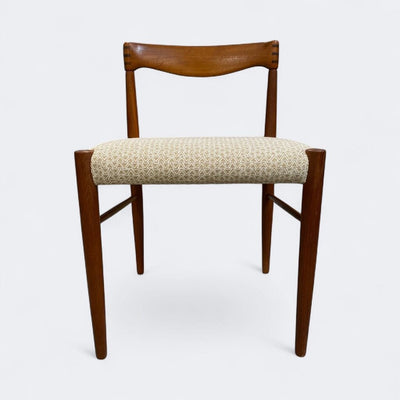 H W Klein for Bramin Danish Modern Teak Desk or Side Chair Upholstered in Knoll Textile