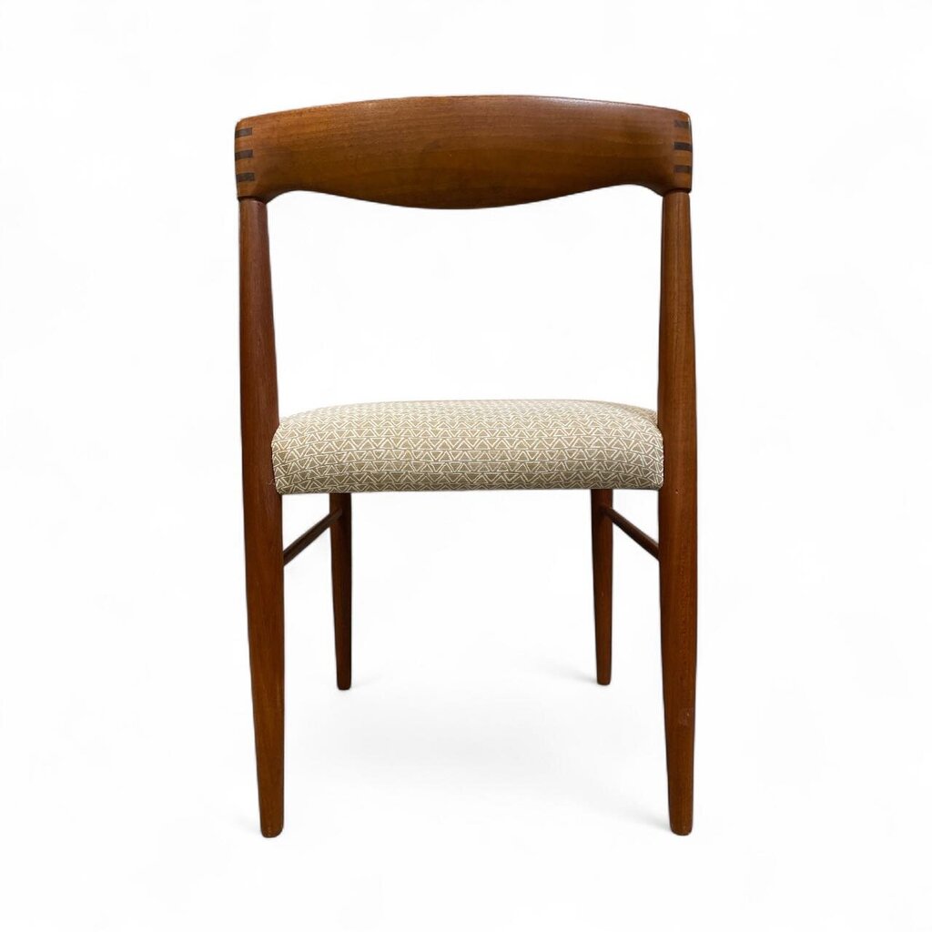 H W Klein for Bramin Danish Modern Teak Desk or Side Chair Upholstered in Knoll Textile