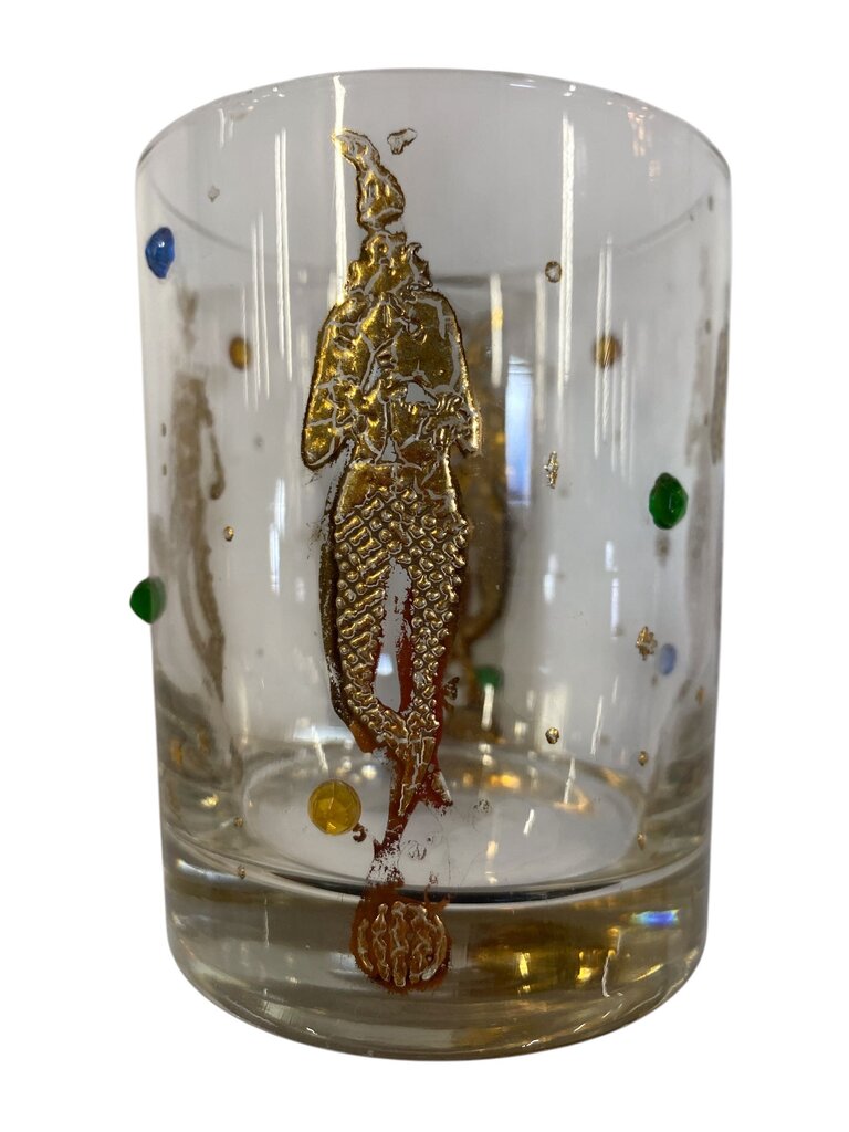 SET OF 7 Culver Mardi Gras Highball Glasses (Set of 7)