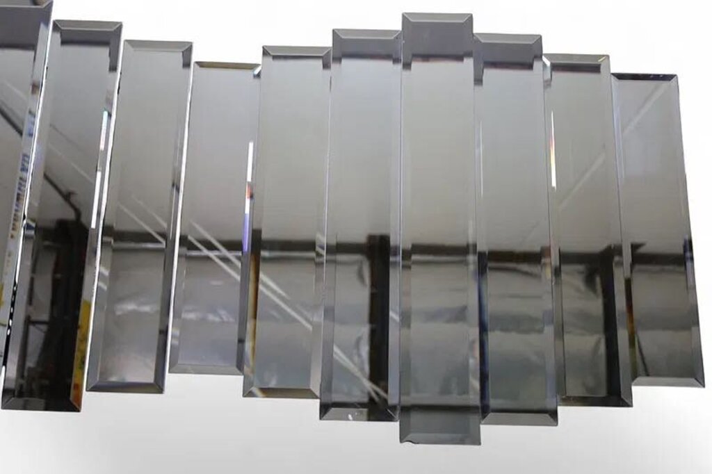 Art Deco Beveled and Cascaded Wall Mirrow