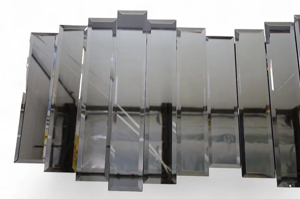 Art Deco Beveled and Cascaded Wall Mirrow