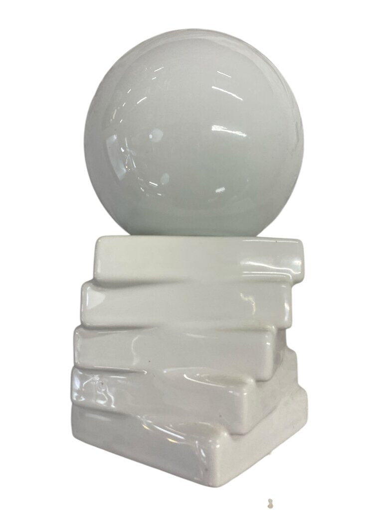 Vintage Bedside Lamp by Fischer Leuchten with White Ceramic Base