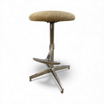 Pair of Vintage 50's Barstools in Aluminum and Steel (Set of 2)