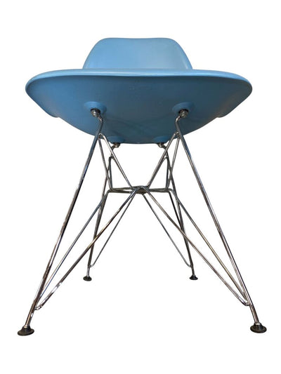 Charles and Ray Eames Vitra Eiffel Base Molded Dining or Office Chair in Robin's Egg Blue