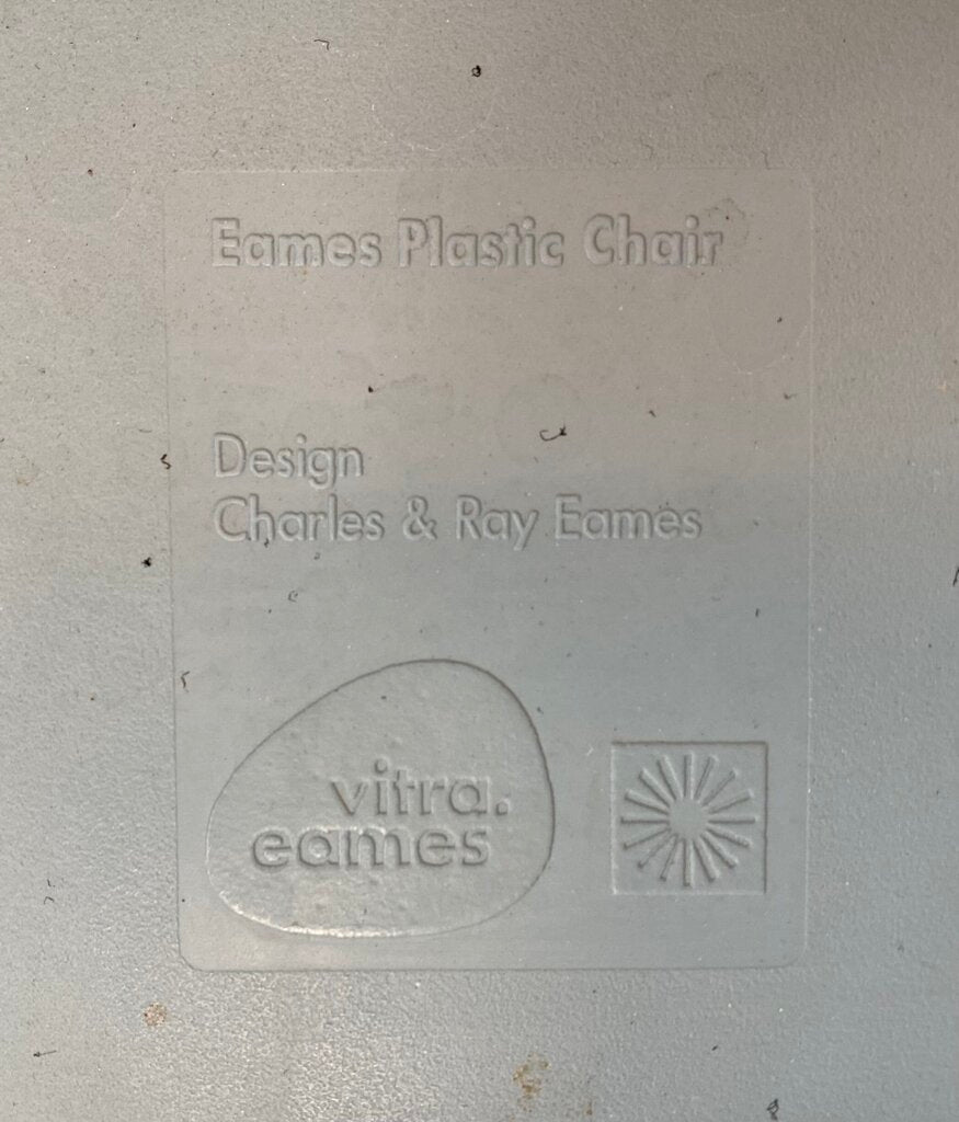 Charles and Ray Eames Vitra Eiffel Base Molded Dining or Office Chair in Robin's Egg Blue