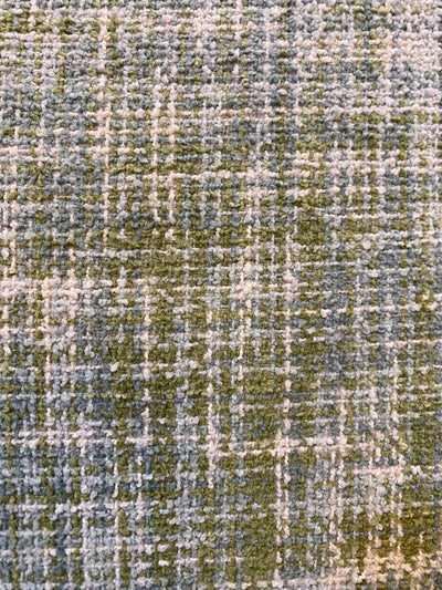 1960's Set of Four Dining Chairs in Light Green and Blue Upholstery (Set of 4)