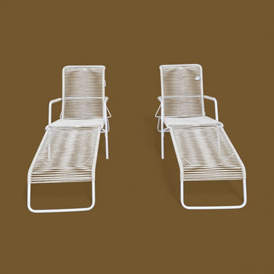 MCM Aimes Aire / Brown Jordan Chaise in White