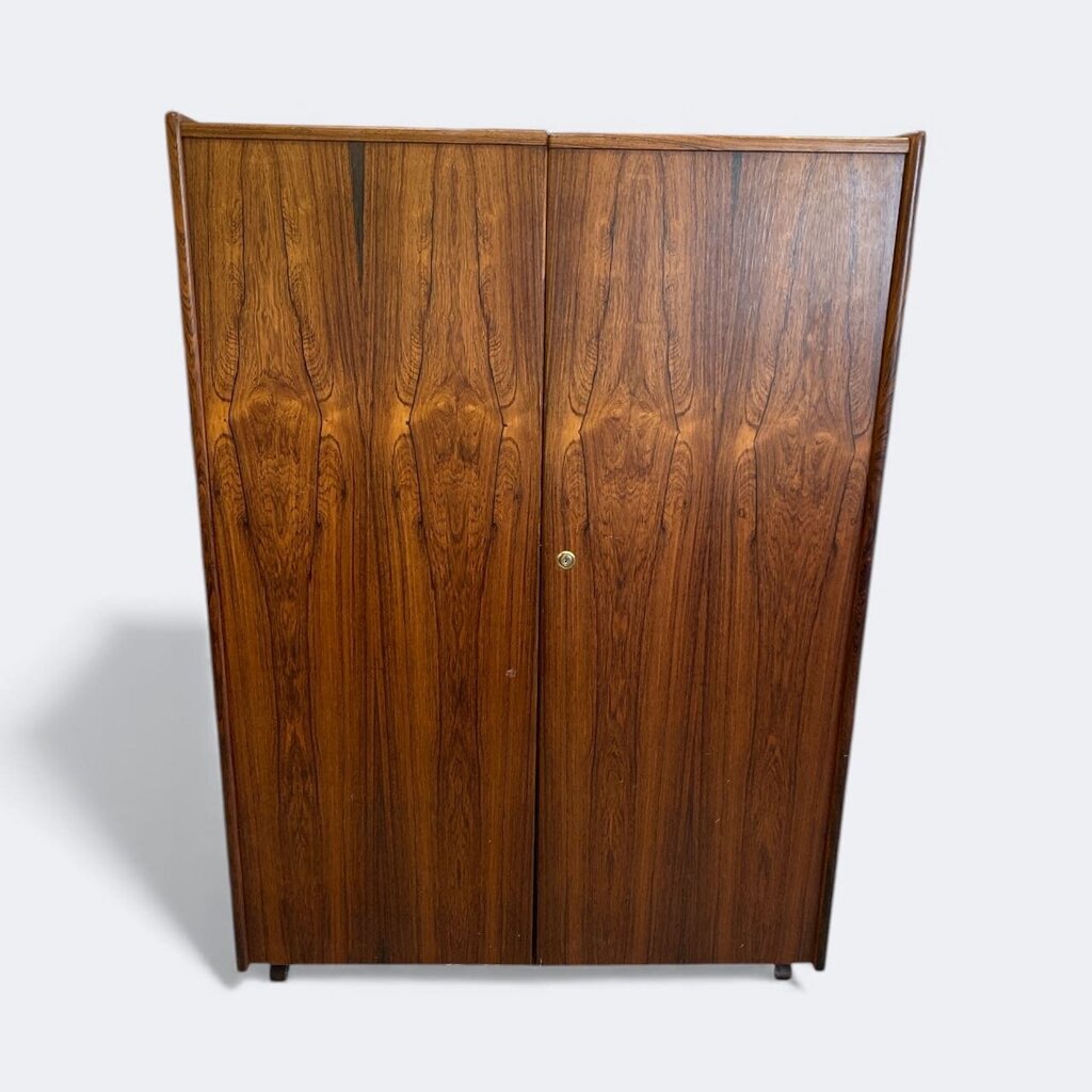 Mid Century "Magic Box" Brazilian Rosewood Office Desk by Mummenthaler & Meier Innovativ