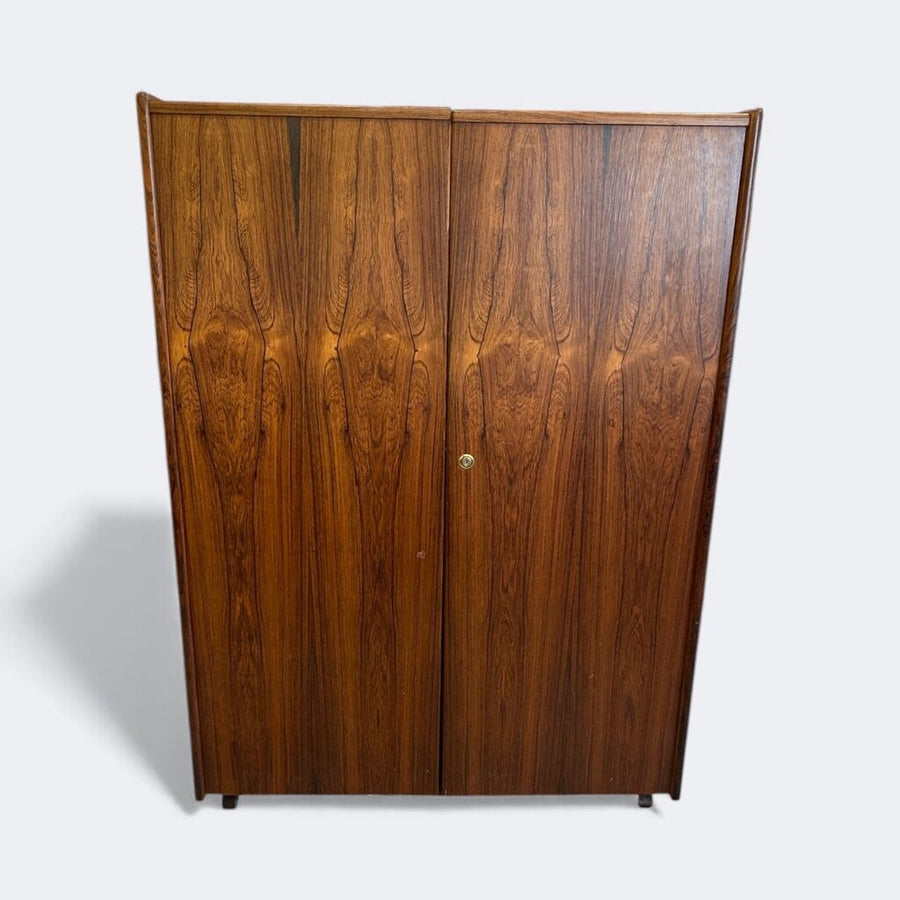 Mid Century "Magic Box" Brazilian Rosewood Office Desk by Mummenthaler & Meier Innovativ