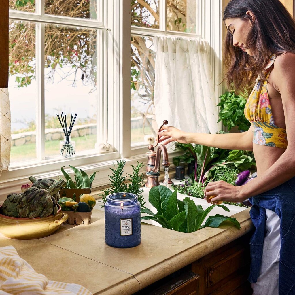 Voluspa Mediterranean Lemon 18oz Large Jar Candle