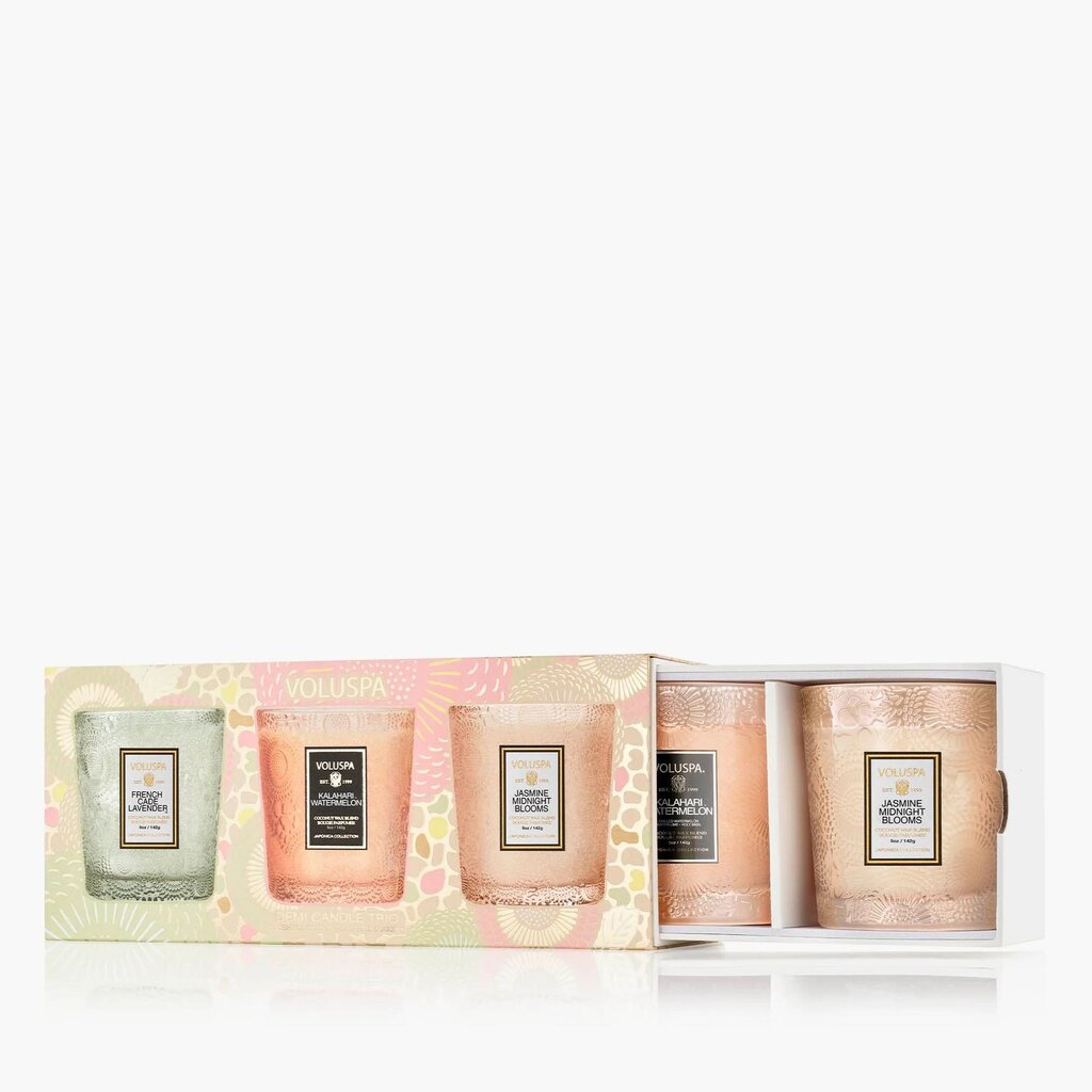Voluspa Home Refresh Demi Trio of Lavender, Watermelon and Jasmine