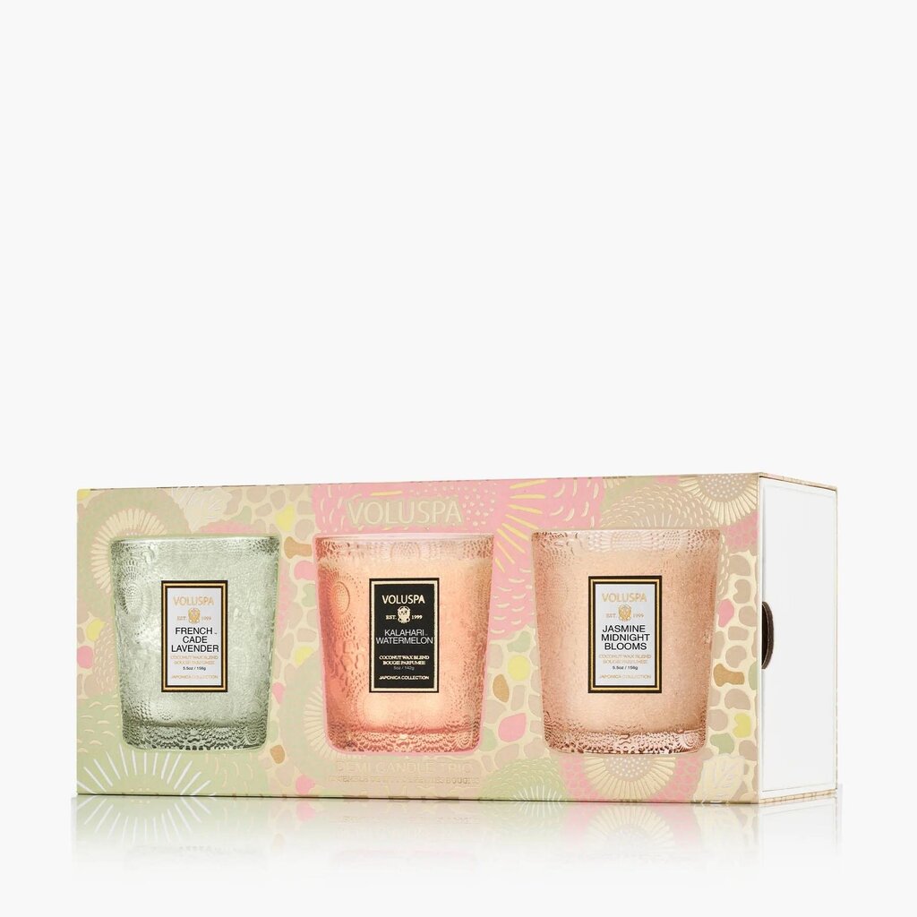 Voluspa Home Refresh Demi Trio of Lavender, Watermelon and Jasmine