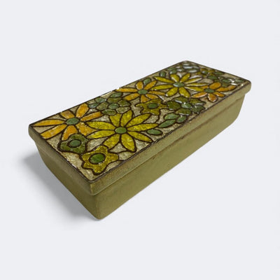 George Kitchel California Ceramic Fused Glass Trinket Box