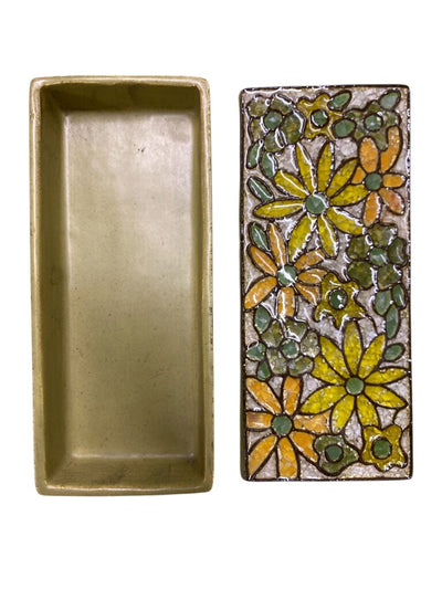 George Kitchel California Ceramic Fused Glass Trinket Box