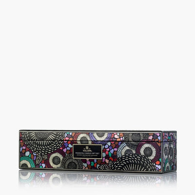 Voluspa Best Sellers Pedestal Set of Amber, Goji, Lavender and Wildberry 2.5oz Candles