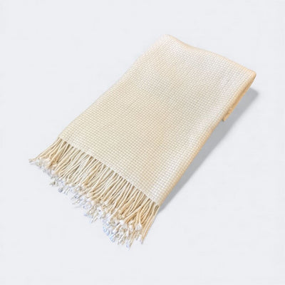 Vintage Cashmere Throw in Beige