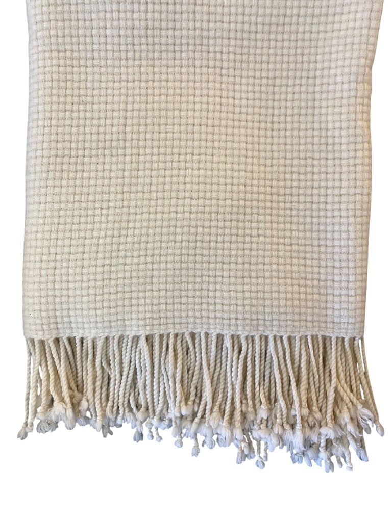 Vintage Cashmere Throw in Beige
