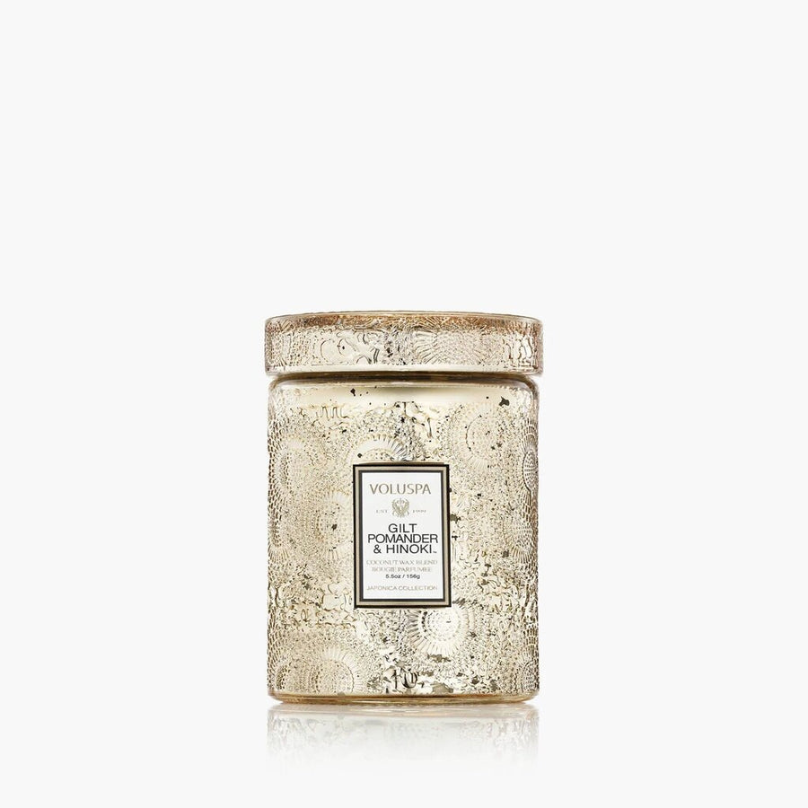 Voluspa Gilt Pomander & Hinoki 5.5oz Small Jar Candle