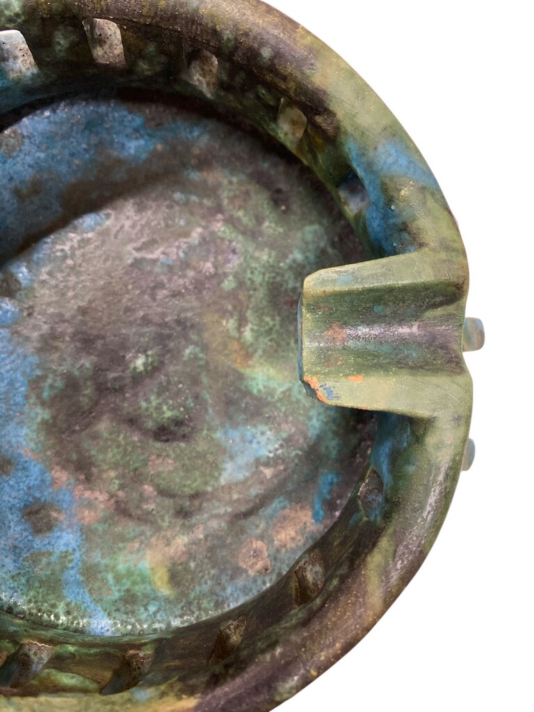 Raymor Alvino Bagni Brutalist Ashtray Italian Ceramic