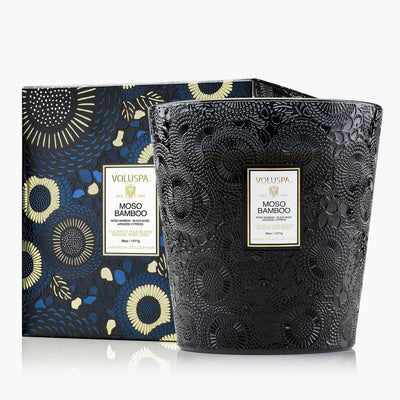 Voluspa Moso Bamboo 3 Wick Hearth Candle