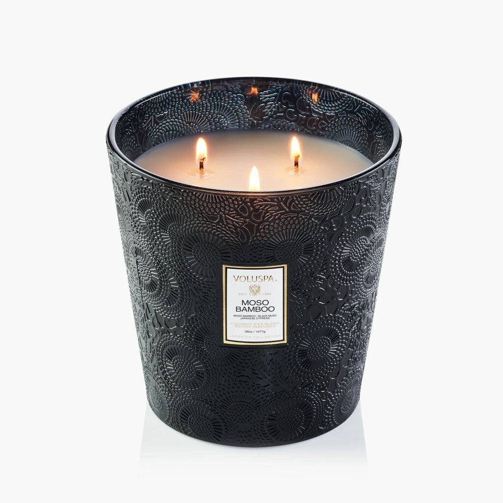 Voluspa Moso Bamboo 3 Wick Hearth Candle