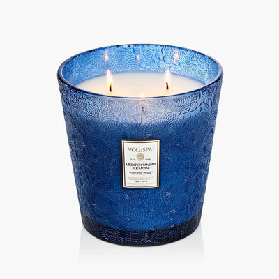 Voluspa Mediterranean Lemon 3 Wick Hearth Candle