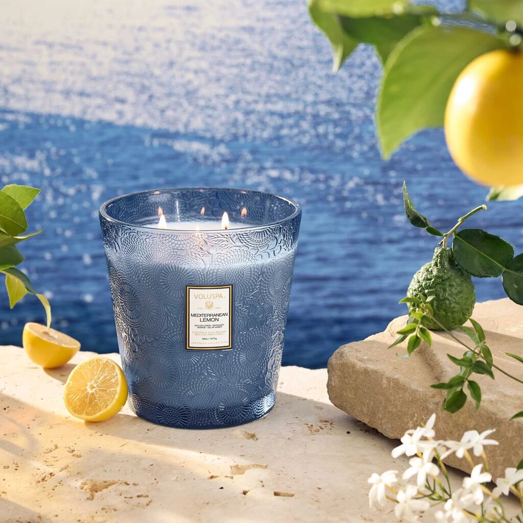 Voluspa Mediterranean Lemon 3 Wick Hearth Candle