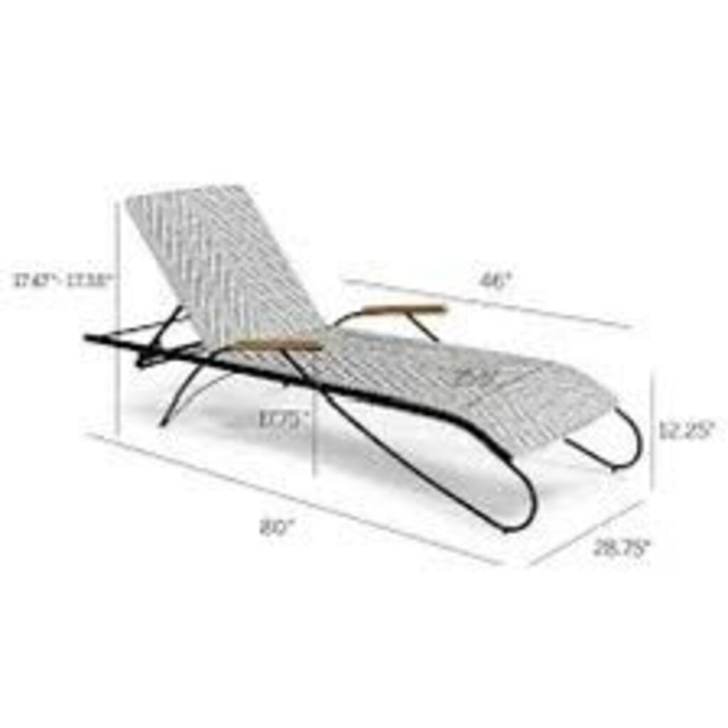 Modern Cassis Outdoor Chaise
