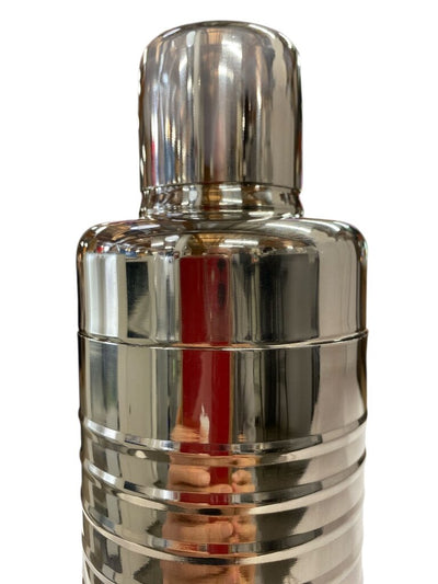 Striped Cocktail Shaker in Polished Steel
