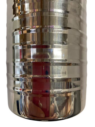 Striped Cocktail Shaker in Polished Steel