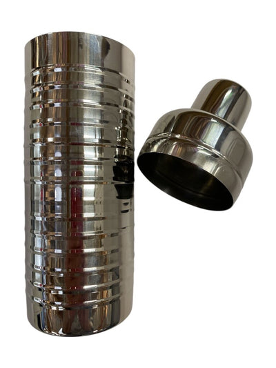 Striped Cocktail Shaker in Polished Steel