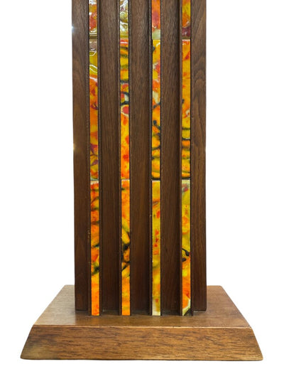 Monumental Harris Strong Orange Tile Table Lamp