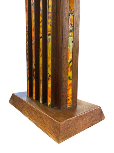 Monumental Harris Strong Orange Tile Table Lamp