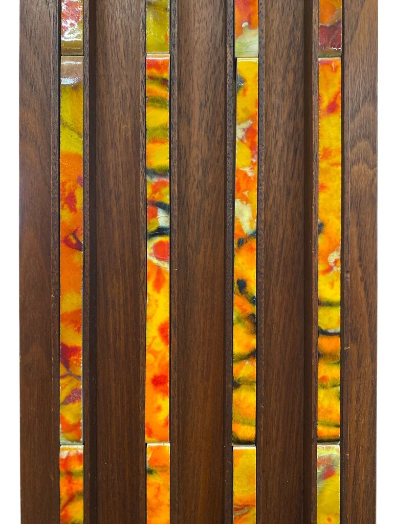 Monumental Harris Strong Orange Tile Table Lamp