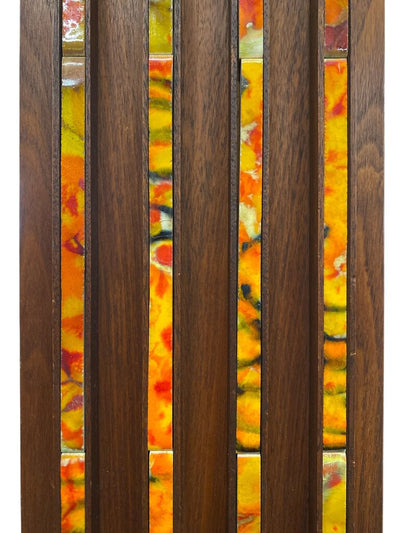 Monumental Harris Strong Orange Tile Table Lamp