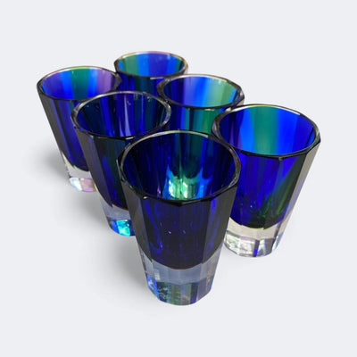 SET of Six Seguso Sommerso Shot or Delicate Cordial Glasses (Set of 6)