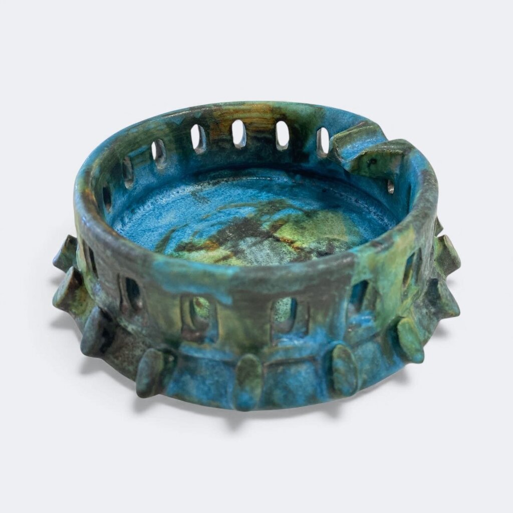 Raymor Alvino Bagni Brutalist Ashtray Italian Ceramic