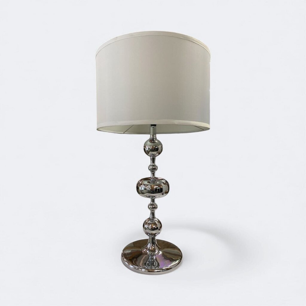 Groovy Chrome Lamp with Silver Shade