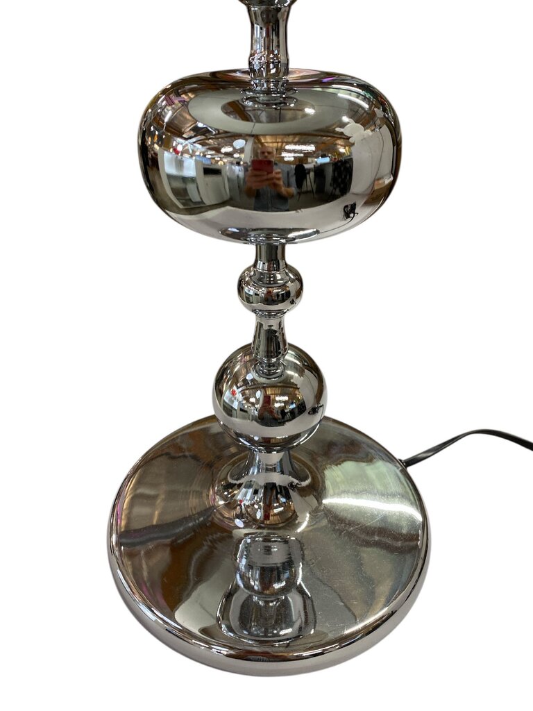 Groovy Chrome Lamp with Silver Shade